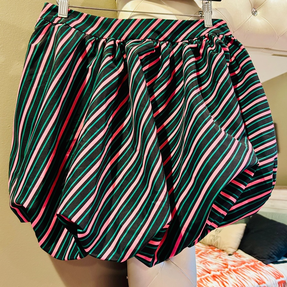 WICKED Striped Green and Pink Bubble Skirt